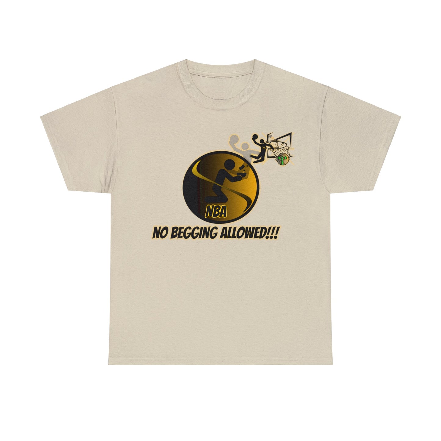 Official No Begging Allowed Dunk T Shirt Black  - Wealthy Mansion Music Reviews -  Heavy Cotton Tee RICH HOUSE