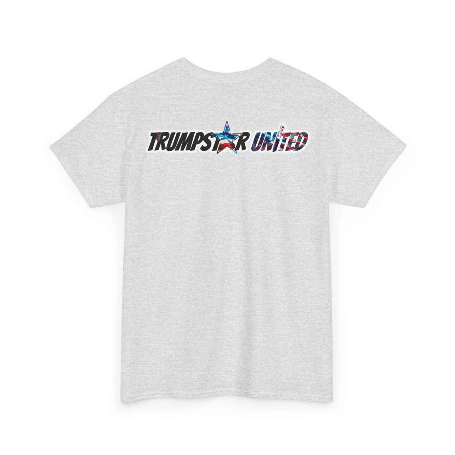 Trumpstar BE GREAT Red Glow T Shirt Special Edition United We Stand America Apparel White Tee  Unisex Mens Womens Stars and Stripes Be Great Again Patriotic Christian Bulletproof You Missed President Presidential Campaign Joe Merch