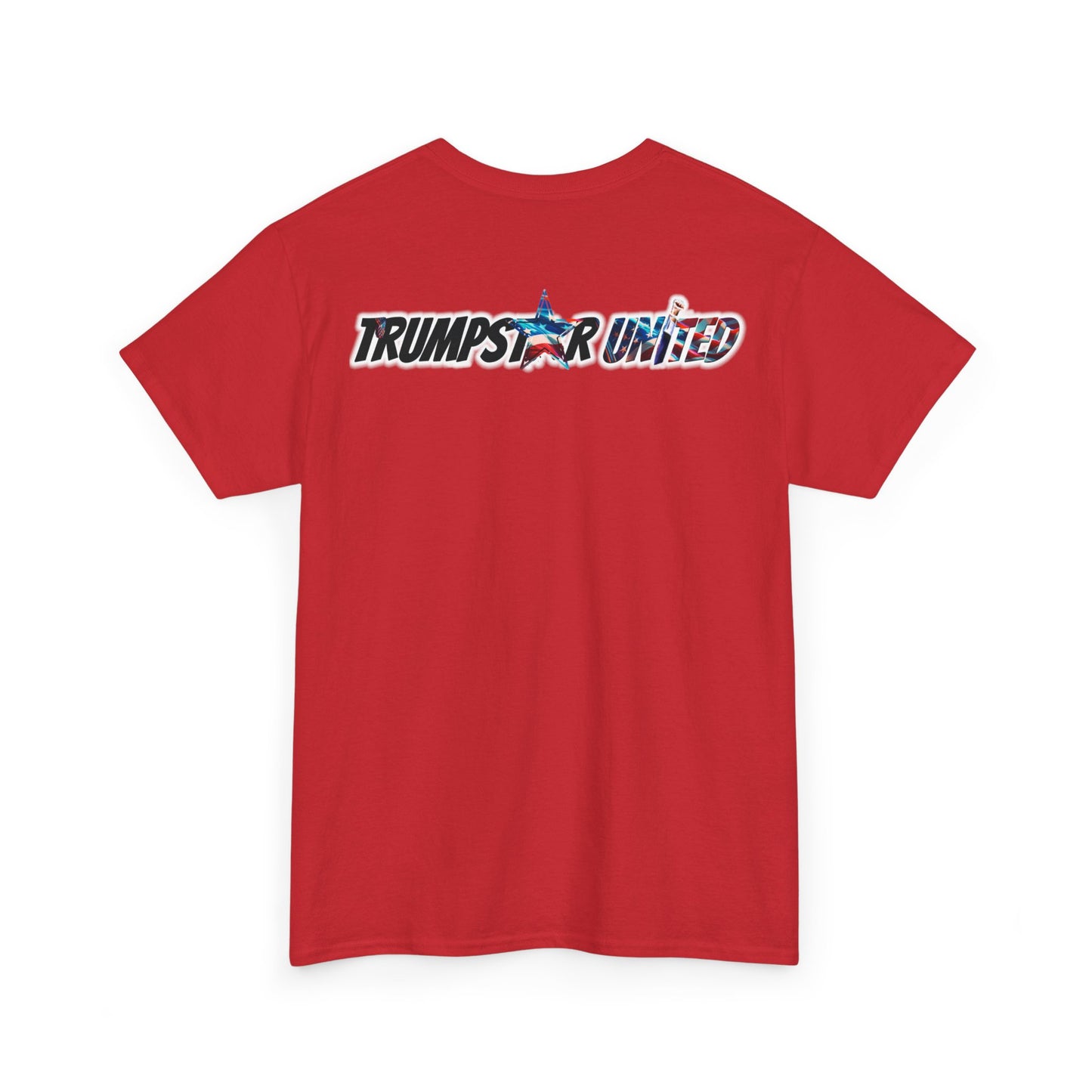 Trumpstar BE GREAT Red Glow T Shirt Special Edition United We Stand America Apparel White Tee  Unisex Mens Womens Stars and Stripes Be Great Again Patriotic Christian Bulletproof You Missed President Presidential Campaign Joe Merch