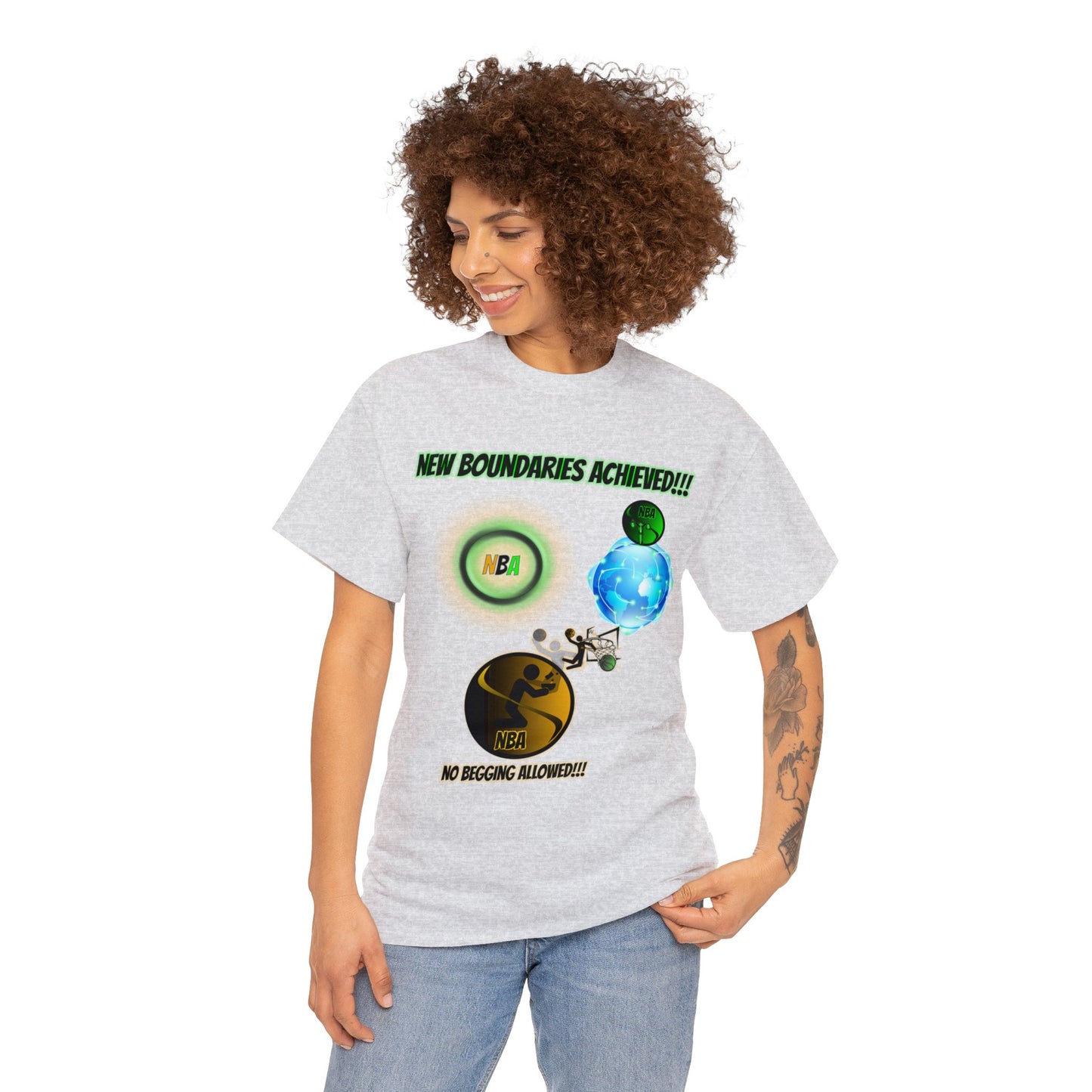 Wealthy Mansion Music Reviews - NEW BOUNDARIES ACHIEVED T Shirt- Unisex Heavy Cotton Tee RICH HOUSE