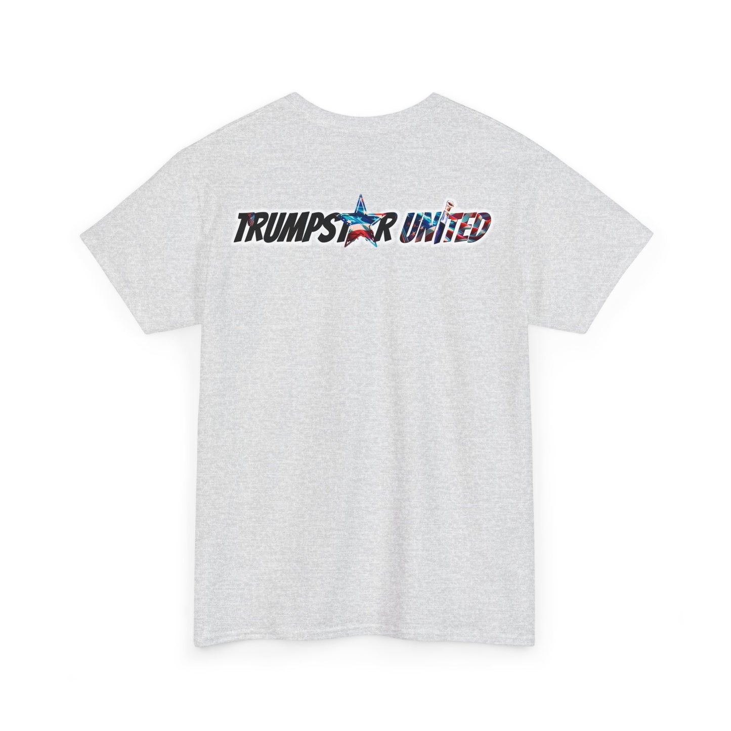 Trumpstar YOU MISSED Flag White Glow T Shirt Special Edition United We Stand America Apparel White Tee  Unisex Mens Womens Stars and Stripes Be Great Again Patriotic Christian Bulletproof You Missed President Presidential Campaign Joe Merch