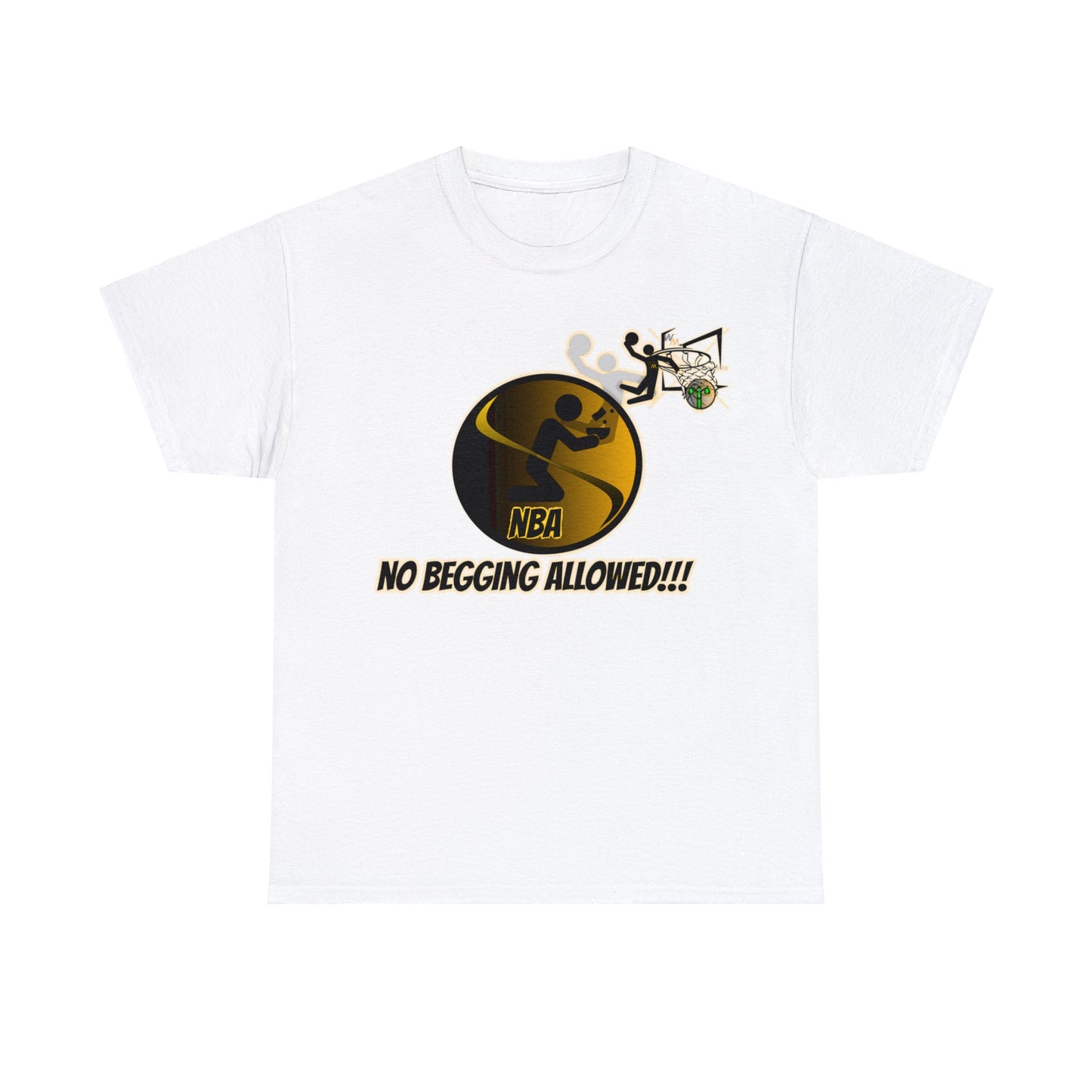 Official No Begging Allowed Dunk T Shirt Black  - Wealthy Mansion Music Reviews -  Heavy Cotton Tee RICH HOUSE