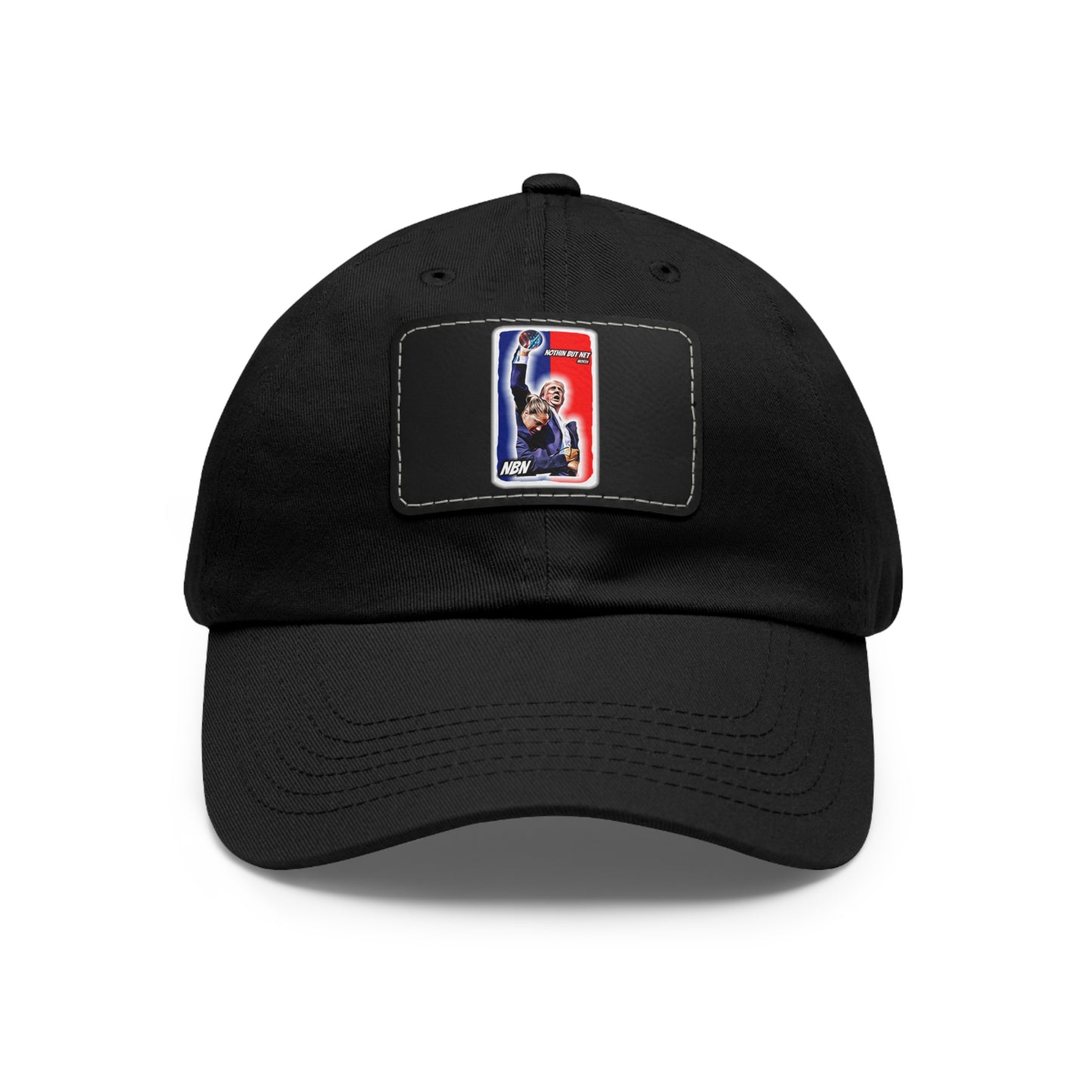 Trumpstar NBN NOTHIN BUT NETWORTH Dad Hat Leather Patch (Rectangle)