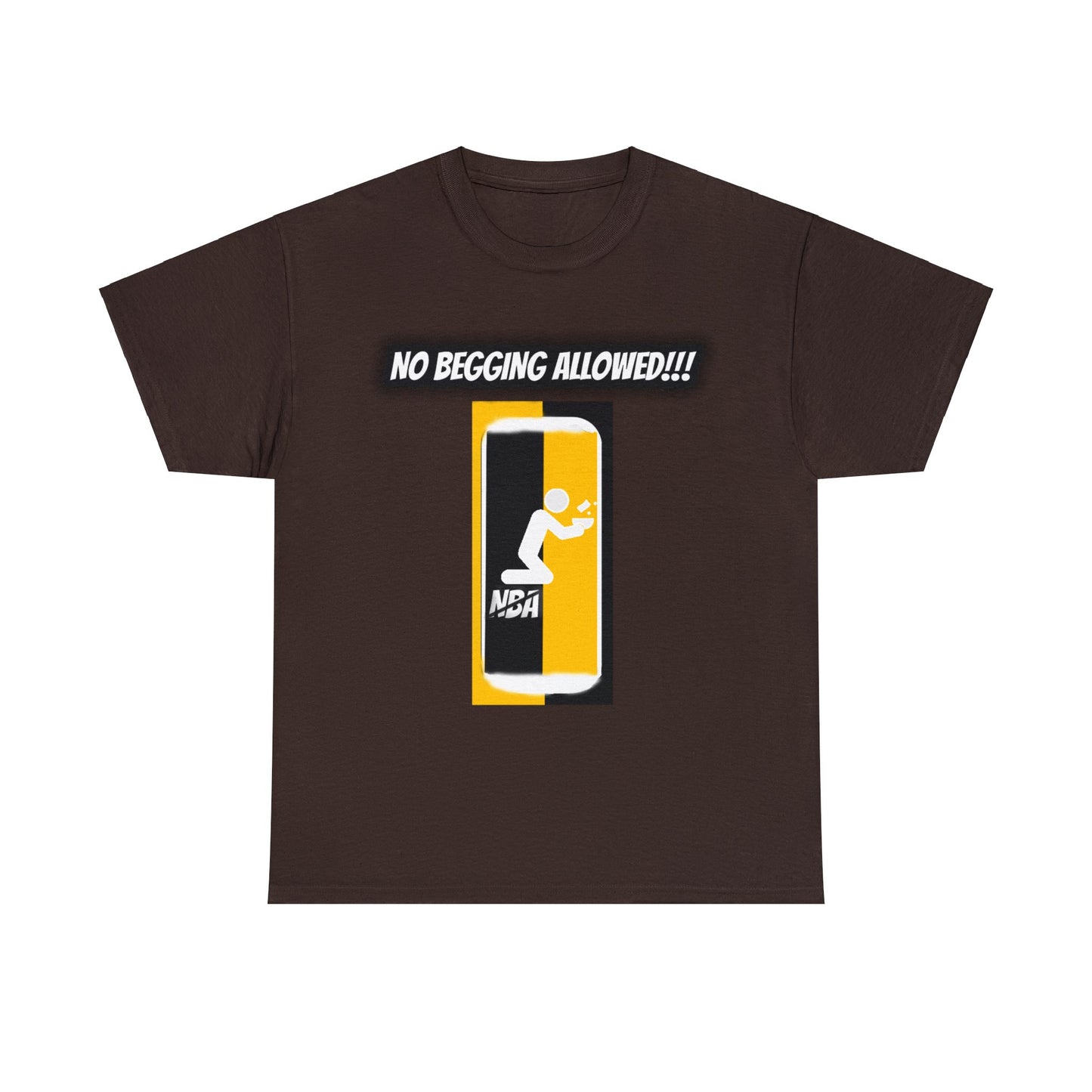 No Begging Allowed LOGO 2 National T Shirt - Wealthy Mansion Music Reviews - OFFICAL NO BEGGING ALLOWED - Unisex Heavy Cotton Tee RICH HOUSE