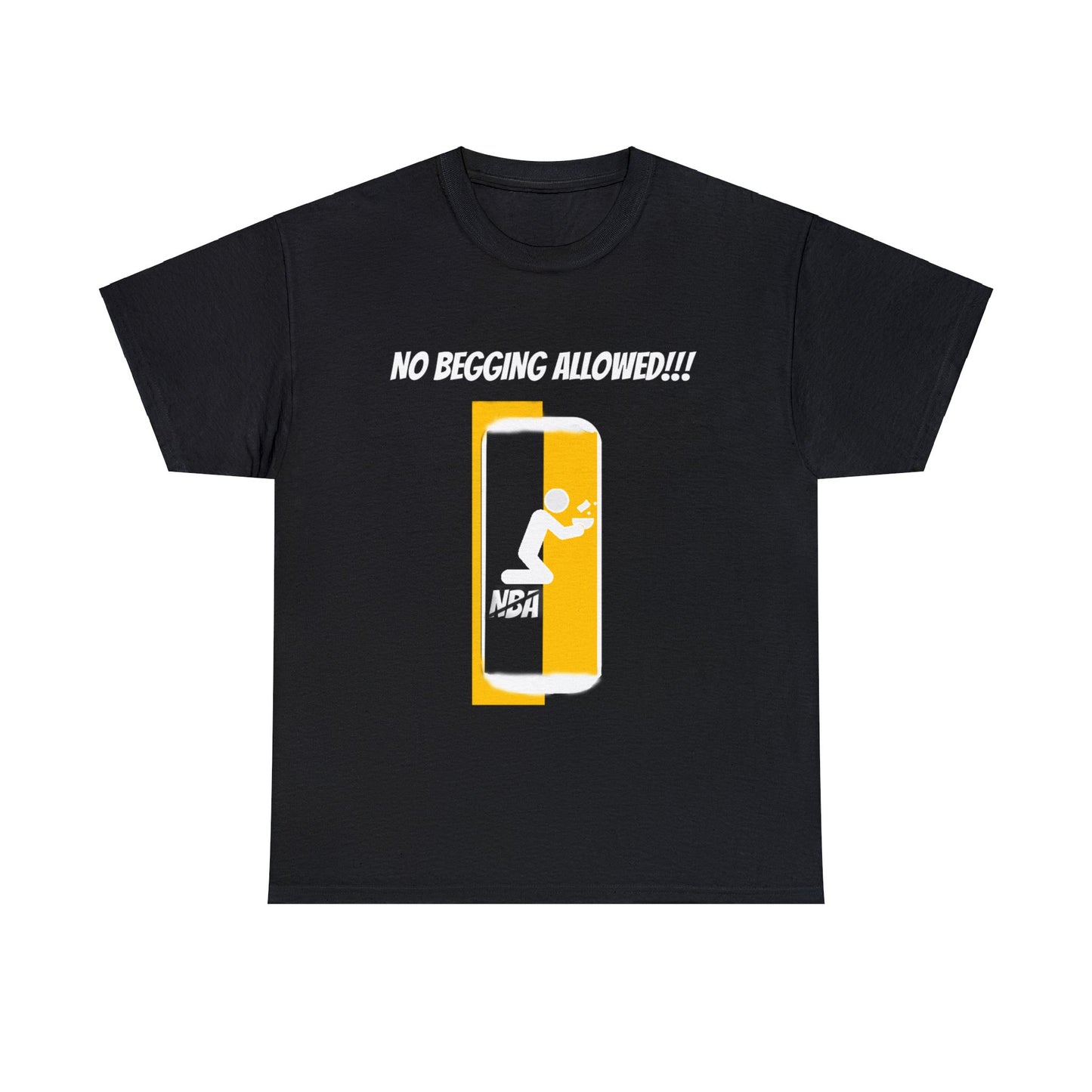 No Begging Allowed LOGO 2 National T Shirt - Wealthy Mansion Music Reviews - OFFICAL NO BEGGING ALLOWED - Unisex Heavy Cotton Tee RICH HOUSE