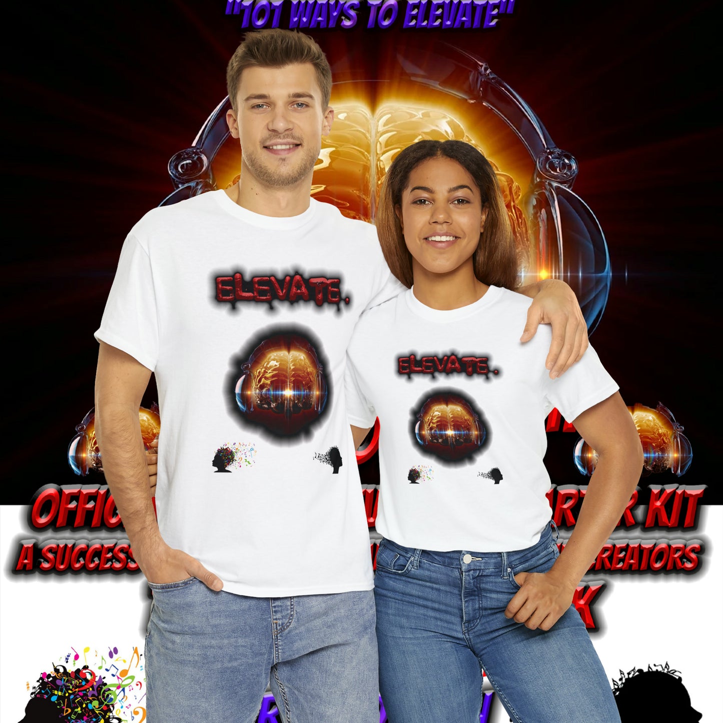 OFFICIAL "ELEVATE" LittyGang Tee - Littok Radio Datboijay Artist Elevation Ebook  Logo T Shirt