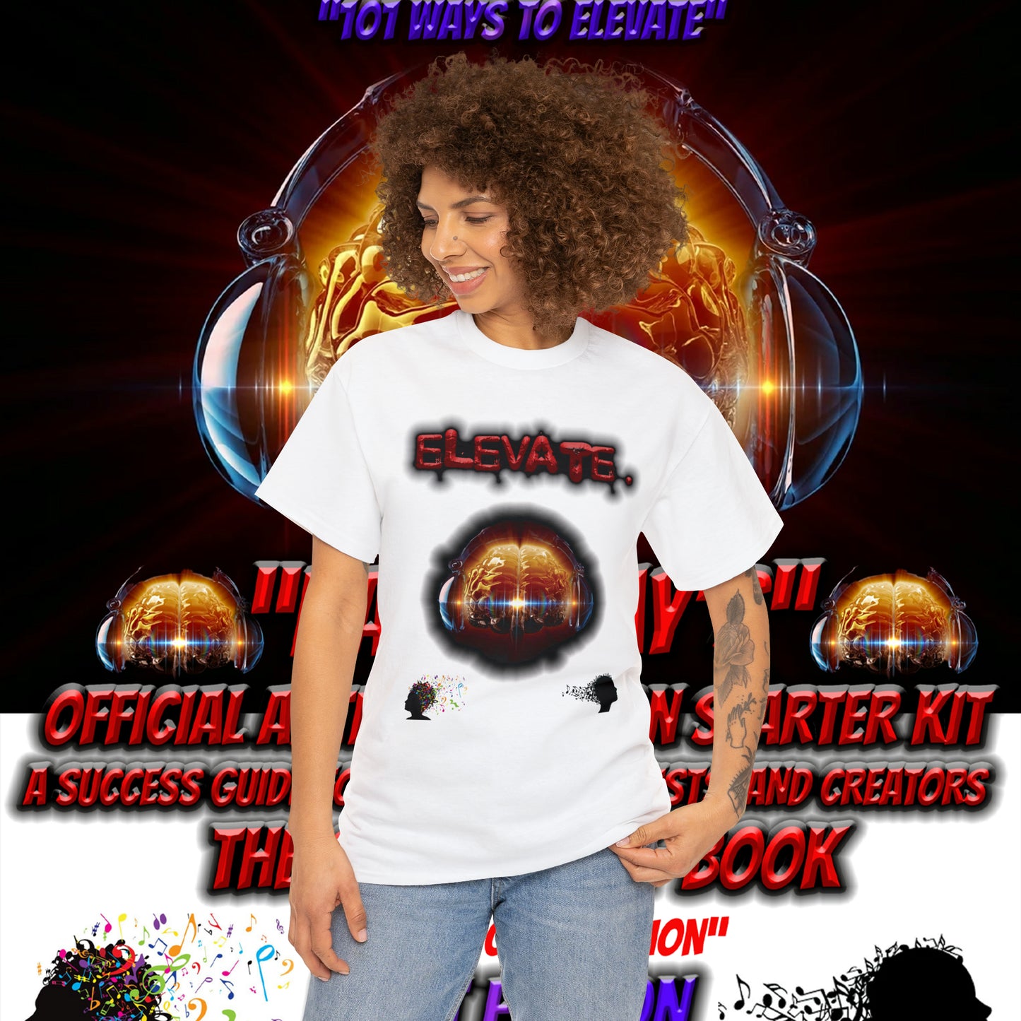 OFFICIAL "ELEVATE" LittyGang Tee - Littok Radio Datboijay Artist Elevation Ebook  Logo T Shirt