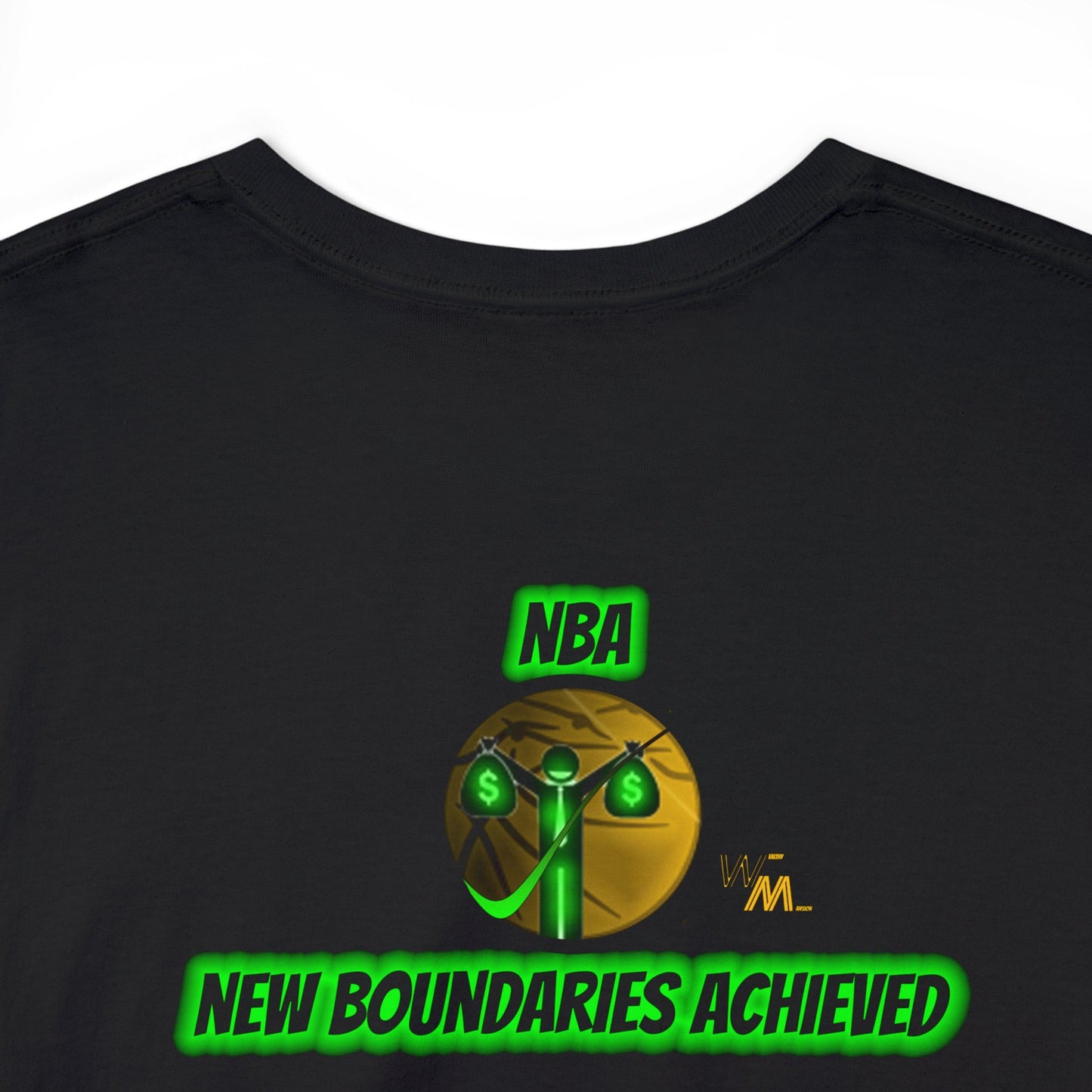 Wealthy Mansion Music Reviews - NEW BOUNDARIES ACHIEVED T Shirt- Unisex Heavy Cotton Tee RICH HOUSE