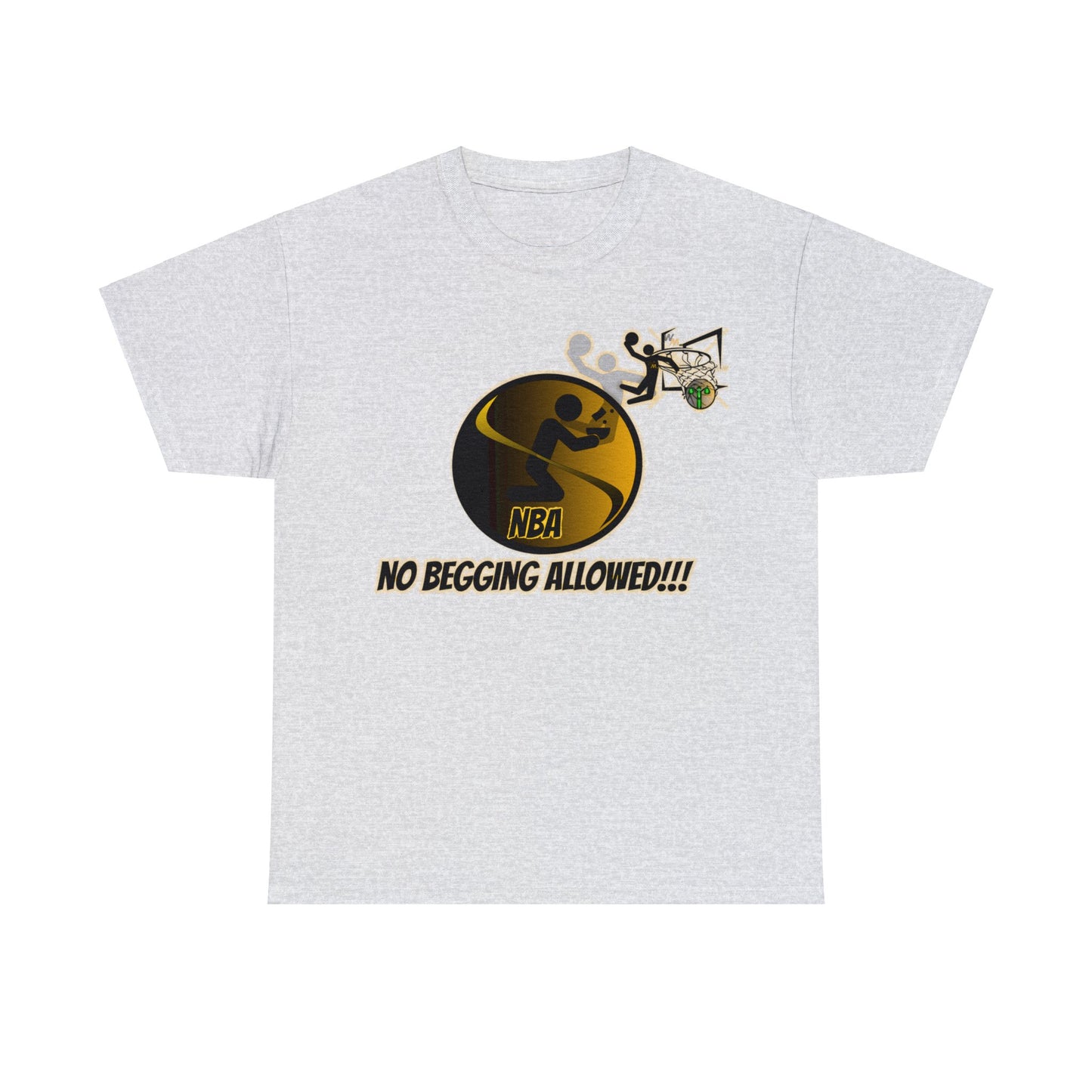 Official No Begging Allowed Dunk T Shirt Black  - Wealthy Mansion Music Reviews -  Heavy Cotton Tee RICH HOUSE