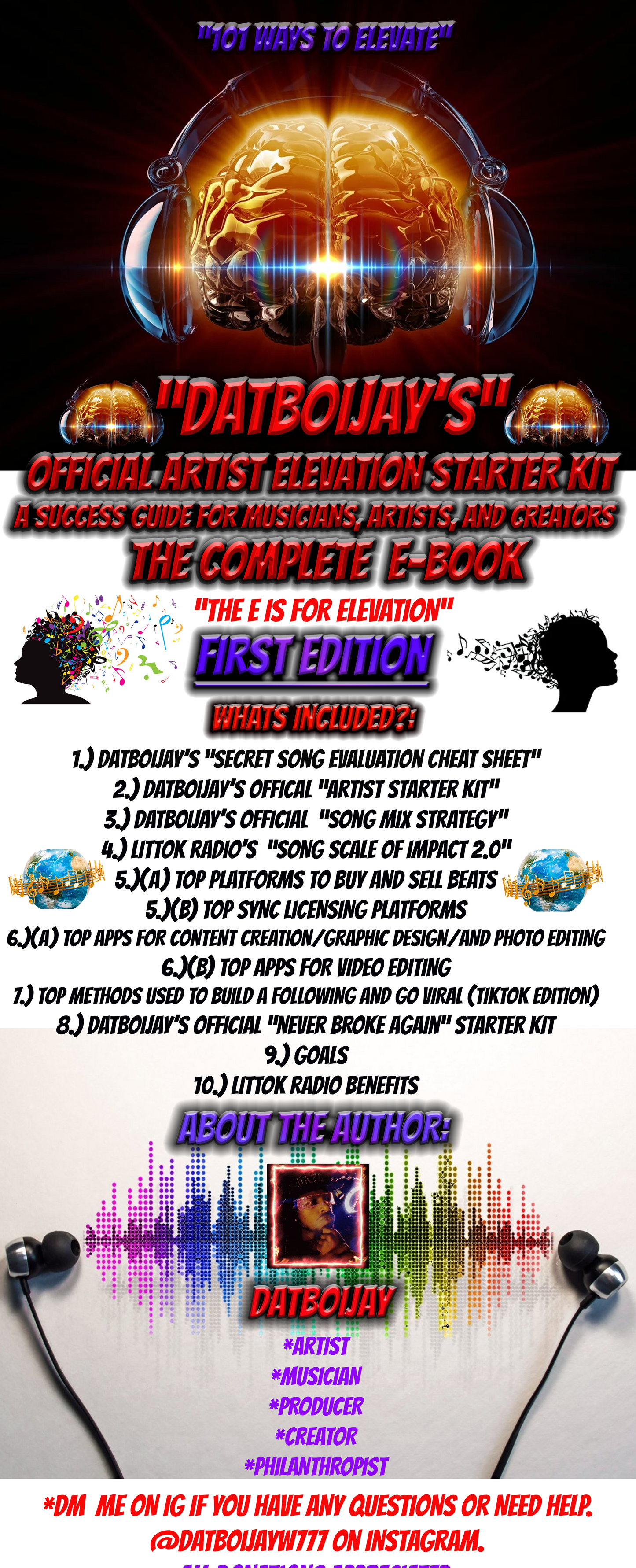 101 Ways To Elevate: Datboijay's Official Artist Elevation Starter Kit E-Book; A Success Guide For Artists, Musicians, And Creators, Tiktok Edition